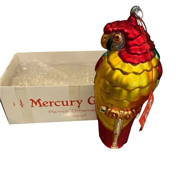 Dept 56 hand blown glass parrot ornament NEW - Picture 2 of 9